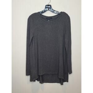 Joan Voss gray long sleeve tunic shirt - small